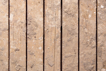 grunge background: rough board of oak planks stained with lime and paint
