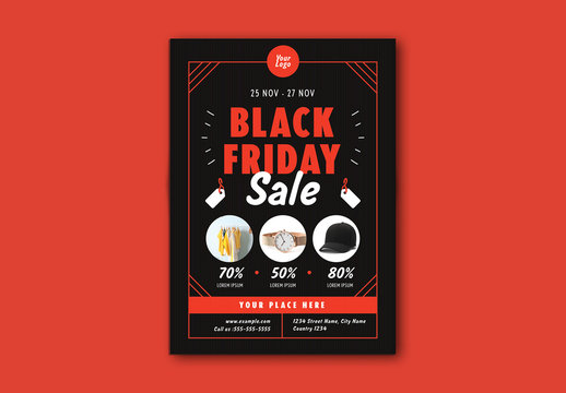 Black Friday Sale Graphic Flyer Layout