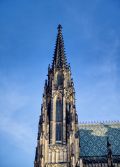 Obraz premium St. Vitus Cathedral inside of the Prague Castle complex built in the 9th century in Prague, Czech Republic.