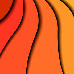 abstract orange background with lines, vector