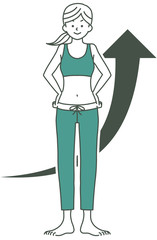 女性-全身-上昇-2色