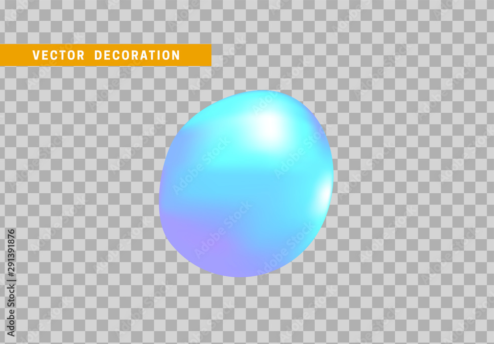 Aufkleber shape liquid drops with colorful gradient. abstract 3d fluid