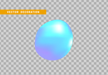 Shape liquid drops with colorful gradient. Abstract 3d fluid