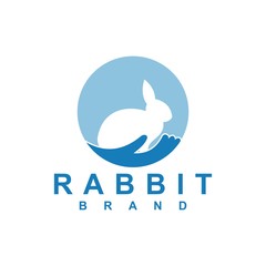 Rabbit logo template vector icon symbol illustration