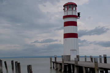 View of Lake Neusiedl in Podersdorf Burgenland