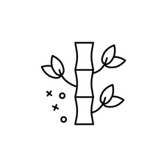 Bamboo botanical garden icon. Element of fabric features icon