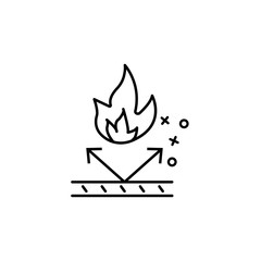 Fireproof textile fabric icon. Element of fabric features icon