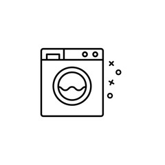Washing machine household icon. Element of fabric features icon