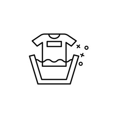 Soak bucket water t shirt icon. Element of fabric features icon