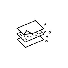 Layers clothing textile icon. Element of fabric features icon