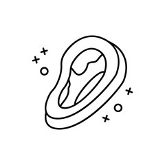 Beef steak meat icon. Element of barbecue party thin line icon