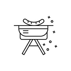 Barbecue food grill bbq icon. Element of barbecue party thin line icon