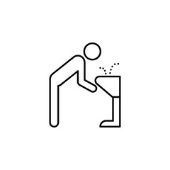 Fountain icon. Element of public services thin line icon