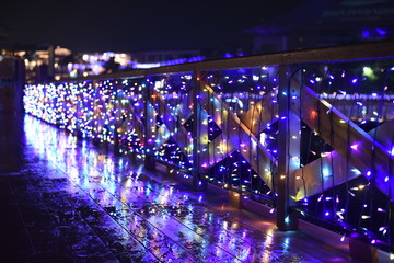 雨上がりのイルミネーション