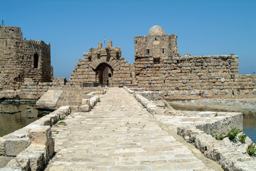 The Crusader Castle at Sidon, Lebanon