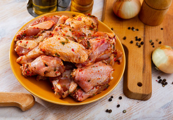 Marinated chicken for barbecue