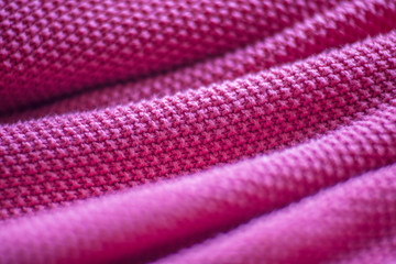 Pink woolen fabric cloth background