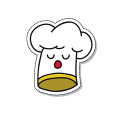 chef hat doodle icon, vector illustration