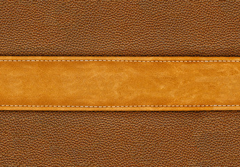 stitched brown leather background
