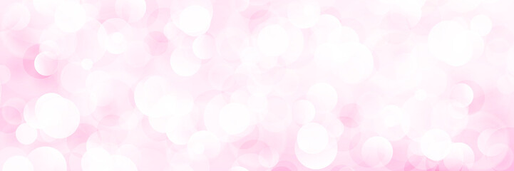 Pink Soft Bright Abstract Bokeh Banner ,Soft Glow of the Sun , Defocused Lights, Vector Illustration