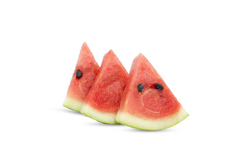 Sliced ripe watermelon isolate on white background