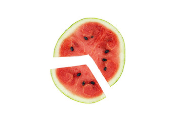 Sliced watermelon isolate on white background