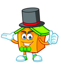 home mascot character vector as magician