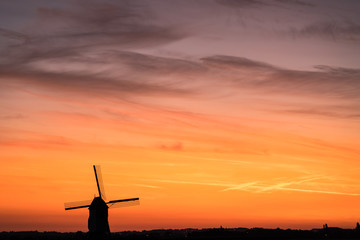 Fototapeta na wymiar An beautiful windmill