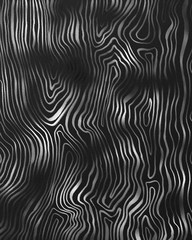 Abstract print with silver curve lines on black. Applicable for greeting cards, wrapping paper, cosmetics packaging, posters, brochures, covers and banners.