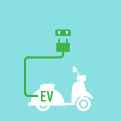 Eco friendly motobike icon concept, Vector illustration modern design template