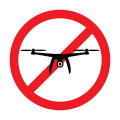 no fly drone zone warning sign vector