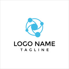 Abstract Neuron Logo Design Vector