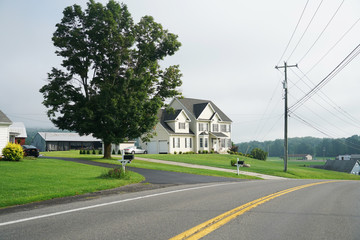residential house in rural farmland