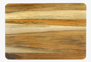 wooden chop board isolated on white background