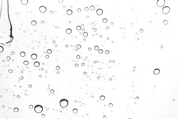Rain drops on window glasses surface Natural Pattern of raindrops. Natural pattern of raindrops on white background for your design.
