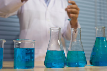 Scientists are experimenting with reagents.To treat the disease in people.