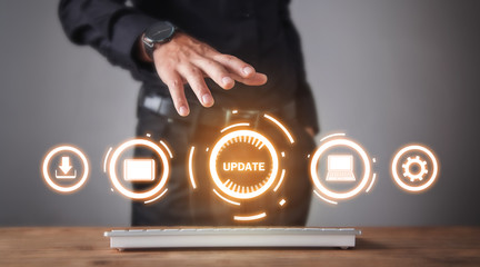 Update Program. Business, Technology, Internet concept