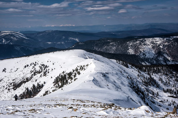 Beautiful view of mountains in the Hamar Daban area. Panorama
