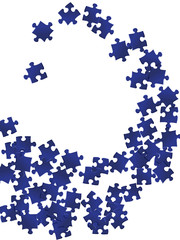 Abstract mind-breaker jigsaw puzzle dark blue 