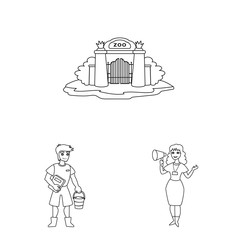 Obraz premium Vector design of entertainment and forest icon. Collection of entertainment and park stock symbol for web.