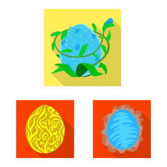 Isolated object of story and big sign. Collection of story and prehistoric stock symbol for web.