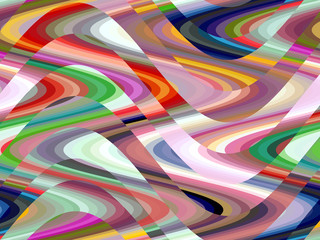 Colorful waves like shapes, abstract background and playful texture