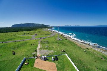 下北半島　尻屋崎　海岸　半島　海　空　青森