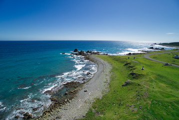 下北半島　尻屋崎　海岸　半島　海　空　青森