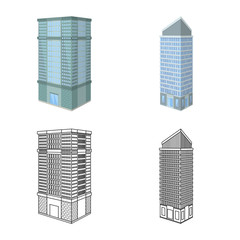Vector design of construction and building icon. Set of construction and estate stock symbol for web.