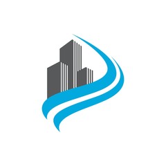 Fototapeta premium Symbol for real estate company or agency vector concept design