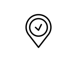 Map pin line icon