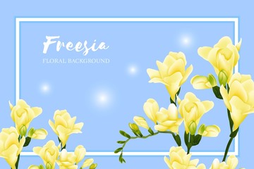 Beautiful yellow flower background with blue sky