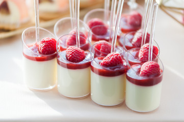 Wedding tasty decorations. Candy bar. Sweet  table