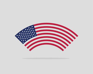 USA flag vector. Modern style United States of America symbol. American banner design element